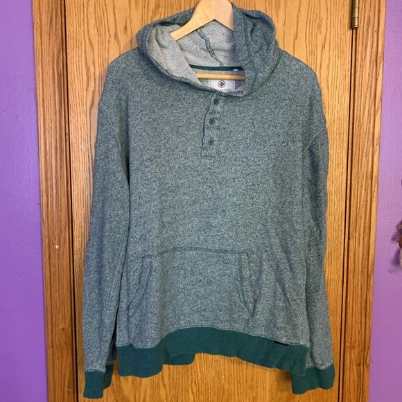 on the byas Other - On The Byas Extra-Soft Stretch Cotton Light Green Speckled Pattern Hoodie (L)